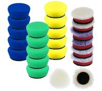 QWORK® Juego de Almohadillas de Pulido de 23 Piezas, Esponja de Pulido de 30mm/40 mm y Almohadillas de Lana - Almohadilla de Pulido de Detalles para pulir, lijar y encerar