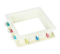 QWORK® Juego de carcasa de molde ajustable, para fabricación de moldes de silicona, se puede utilizar para velas, moldes de silicona y moldes de jabón.