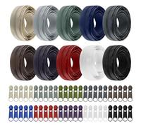 QWORK® Juego de cremalleras de nailon de 2.6 cm, cremalleras de 10 colores con control deslizante y cremallera para costura y manualidades, 30 m en total