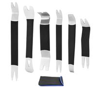 QWORK® Juego de Herramientas de desmontaje de automóviles de 6 Piezas, Herramienta de Palanca de Ajuste Interior del vehículo, Kit de Herramientas de extracción de Paneles de Puertas