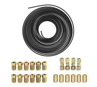QWORK® Juego de línea de freno Ø 4,75 mm, tubo de freno de acero recubierto de cobre de 5 m con conexiones y conectores roscados M10