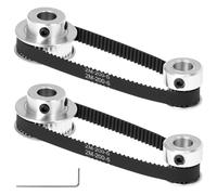 QWORK® Juego de Polea Sincronizacion GT2 para Impresora 3D, 20 & 36 Dientes 8mm Alesaje Rueda de Polea y Longitud 200 mm Ancho 6 mm Cinturón, 2 Juegos
