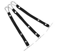 QWORK Juego de tangas de cinta negra resistente para cinturones de herramientas, soporte de herramientas de construcción de poliéster de 4 piezas para electricistas, carpinteros, fontaneros y manitas,