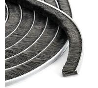 QWORK® Junta de Cepillo Autoadhesiva, Burlete Ventana Corredera, Para Puerta Corredera y Ventana de Armario, 9MM x 15MM x 5M