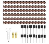 QWORK® Kit de 531 Piezas de Tambores de Lijado para Herramientas Rotatorias con Granularidad Variada (Grano 80-600) y Mandriles de Tamaños Diferentes (6,35 mm/9,5 mm/12,7 mm)