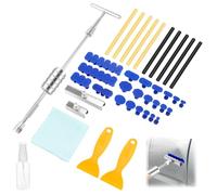 QWORK® Kit de reparación de abolladuras para automóviles - Extractor de Barra en T con 22 lengüetas y 10 Barras de Pegamento