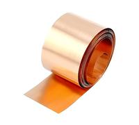 QWORK Lámina de Cobre de corte 99.9% - 0,1mm x 5cm x 5M