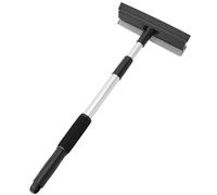 QWORK® Limpiador de Ventanas para Coche, Limpiador de Parabrisas para Coches, Barra telescópica de 76 cm, con Punta de Goma y Esponja