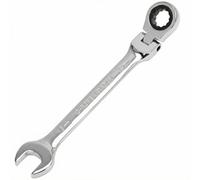 QWORK® Llave de carraca de 13 mm, llave de carraca con cabezal ajustable, llave de acero al cromo vanadio