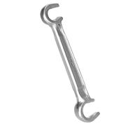 QWORK Llave de rueda de válvula de doble extremo, 9/16 pulgadas y 23/32 pulgadas, protege las ruedas de válvula de daños, acero