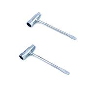 QWORK® Llave inglesa combinada, llave en T para motosierras, 13 mm x 19 mm