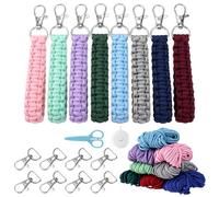 QWORK® llaveros de macramé kit, hilo para macramé de 3 mm, para principiantes