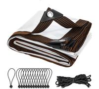 QWORK® Lona Transparente 2m x 3m, Lona Exterior Impermeable con Ojales y Cuerda, para jardín, Camping, Invernadero, Balcones