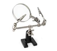 QWORK® - Lupa con Pinzas, 5 x amplificación para soldar, fabricar e inspeccionar Objetos Micro