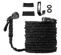 QWORK® Manguera jardín ampliable 30 m, manguera de agua flexible a prueba de fugas con pistola de pulverización de 7 funciones y conectores