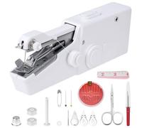 QWORK® Máquina de Coser Portátil de Mano, Mini Eléctrica Inalámbrica con Kit de Costura Completo - Máquina Manual para Principiantes y DIY,Pilas No Incluidas
