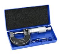 QWORK® Micrómetro exterior, micrómetro, medición de alta precisión 0-25 mm, resolución de 0,01 mm