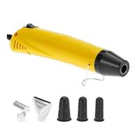 QWORK® Mini pistola aire caliente 350W, pistola calor 2 niveles de temperatura 250 ℃/400 ℃, para tubos termorretráctiles, estampado, manualidades