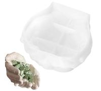 QWORK® Molde de Silicona para Resina Epoxi, Diseño 3D de Doble Mano, Molde de Silicona, Ideal para Manualidades y decoración DIY