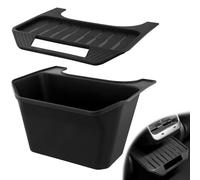 QWORK® Organizador consola central automóvil, caja de almacenamiento de consola central trasera para bebidas y artículos pequeños, compatible con Tesla Modelo Y