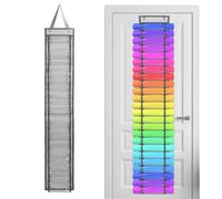 QWORK® Organizador de rollos de vinilo con 24 compartimentos, portarrollos de vinilo transparente fabricado en tela Oxford y PVC para montaje en pared o puerta