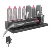 QWORK® Organizador de Soporte de Pared Compatible con Dyson Airwrap y Accesorios, Incluido el Gancho para Enchufe