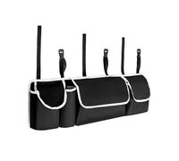 QWORK® Organizador Maletero Coche Universal con 4 Bolsillos, Organizador de Almacenamiento de Tela Oxford 600D Impermeable - Dimensiones Totales 90x25x12 cm