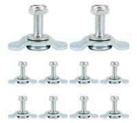 QWORK® Paquete de 10 racores de Tornillo para riel de Amarre de riel de línea aérea - Accesorio Final M8x20 500daN - Adecuado para Orificios de 20 mm de diámetro