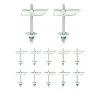 QWORK® Paquete de 12 M8 x 100 mm Fijaciones para Placas de Yeso de Alta Resistencia, Pernos de Palanca Anclajes para Paneles de Yeso para Fijar Elementos en techos Placas de Yeso