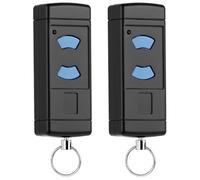QWORK® Paquete de 2 Controles remotos para Puertas de Garaje de 868.3 MHz, 2 Canales, compatibles con HSE2-868, HSM4-868, HS4-868, botón Azul, Pila no incluida