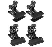 QWORK Paquete de 4 abrazaderas multifuncionales para cámara de trípode con trípode giratorio de 360 grados, tornillo estándar de 1/4 pulgadas, para cámara de fondo de estudio SLR, DSLR, cámara de