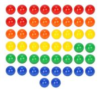 QWORK® Paquete de 50 bolas de lotería huecas de 3 cm, 5 colores, bolas de tómbola, pequeñas bolas rellenables para regalos de fiesta