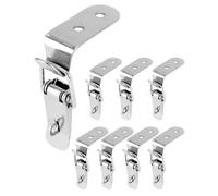QWORK® Paquete de 8 sujetadores tensores robustos de 72 x 24 mm, cierre a presión para fijación de esquinas, cierre seguro para sujetadores de cajas y sujetadores de pared lateral de remolque
