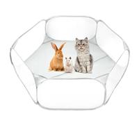 QWORK Corralito para mascotas pequeñas, corralito portátil para animales, corral de juego emergente, para cobayas, conejos, hámsters, gatos, perros