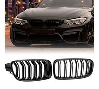 QWORK® Parrilla de radiador, rejilla frontal deportiva negra brillante, compatible con BMW Serie 3 F30 F31 F35 2012-2018