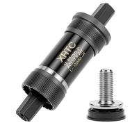 QWORK® Pedalier de Bicicleta, pedalier BSA, Ancho de Caja de 68 mm, Longitud de Eje de 122 mm