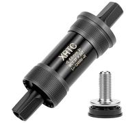 QWORK® Pedalier de Bicicleta, pedalier BSA, Ancho de Caja de 68 mm, Longitud de Eje de 124 mm