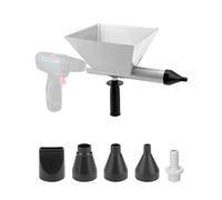 QWORK Pistola eléctrica de lechada de mortero, pistola de calafateo de cemento de plástico con 5 boquillas reemplazables y bozal desmontable, construcción duradera para trabajos eficientes de azulejos