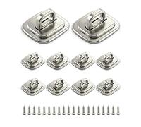 QWORK Placa base de anclaje de seguridad para cerraduras de cable, paquete de 10 anclajes de bloqueo de cable para computadora portátil, accesorio de anclaje de montaje de escritorio para cerraduras de cable con llave o combinación