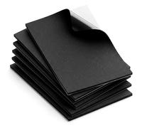 QWORK® Placas de espuma autoadhesivas 250 x 200 x 3 mm, juego de 6 en negro - placas de goma EVA de alta densidad para muebles, manualidades y bricolaje