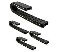 QWORK Plastic Closed Cable Drag Chain Wire Carrier - R55, 1M Long, 25mm x 77mm Inner Size (4 Pack)