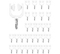 QWORK Polea de riel de cortina, rodillos de cortina para cortina, corredores de cortina, para ventanas de cortina de ducha de 9 mm de diámetro, 30 piezas