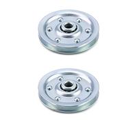 QWORK® Polea de Rodamiento Universal, Polea de Cable en Forma de V, para Fitness Equipamento y Puerta de Garaje, 215kg, 2 Piezas