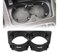 QWORK Portavasos para Consola Central, Compatible con Mercedes Clase C W205 y Clase E W213, Negro, Plástico