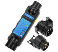 QWORK® Probador de Remolque de 7 Pines con 13 Pines Adaptador Convertidor, para diagnóstico de cableado de 12 V, para la comprobación de circuitos en automóviles, caravanas