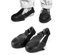 QWORK Puntera de acero para zapatos de seguridad, cubierta antigolpes con correa ajustable para hombres y mujeres, 2 pares (talla 5-12 EE. UU.)