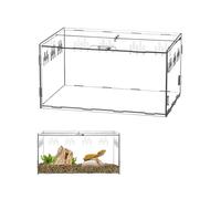 QWORK® Recipientes de Acrílico, Caja de Alimentación de Insectos, 30x20x15cm para Mantis, arañas, lagartos, Caracoles