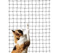 QWORK® Red para Gatos Reforzada con Alambre, Incluye Juego de fijación, 8x3m, Negra para Balcones, Puertas Exteriores y Ventanas
