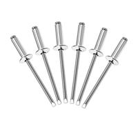 QWORK Remaches aluminio , 4mm x 12mm remaches para matricula de coche , 500 piezas