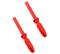QWORK Removedor de peso de la rueda, paquete de 2, raspador de cincel de plástico sin casar, rojo